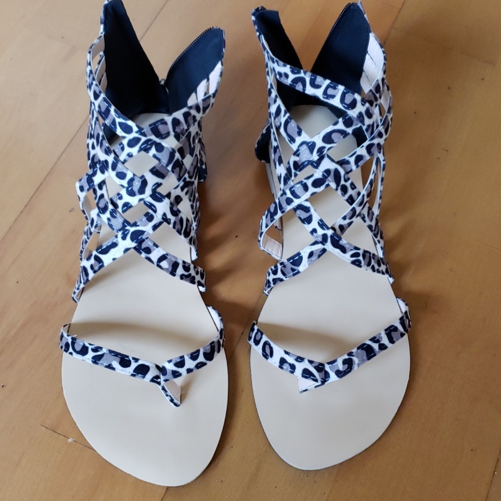 NWT Fairyseason leopard strappy sandal 39 - Picture 9 of 11